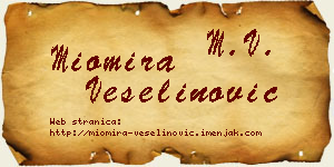 Miomira Veselinović vizit kartica